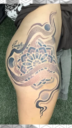 Geometric Mandala Hip Piece