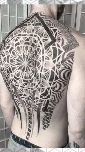 Geometric Mandala Full Back
