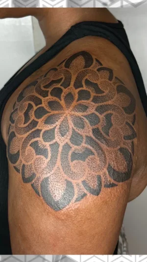 Bold Ornamental Mandala Shoulder Piece