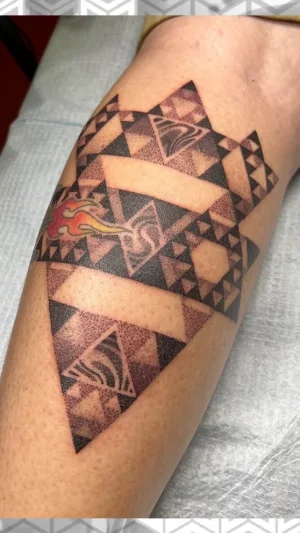 Sierpinski Triangle Geometric Calf Piece