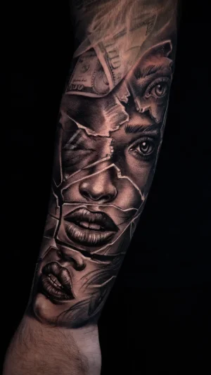 Surreal Woman Face Forearm