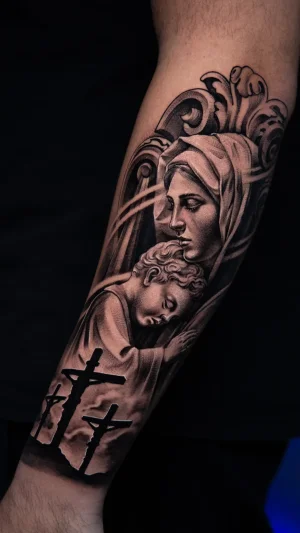 Religious Mother and Child Forearm