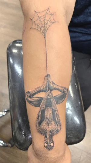 Spiderman Hanging Forearm